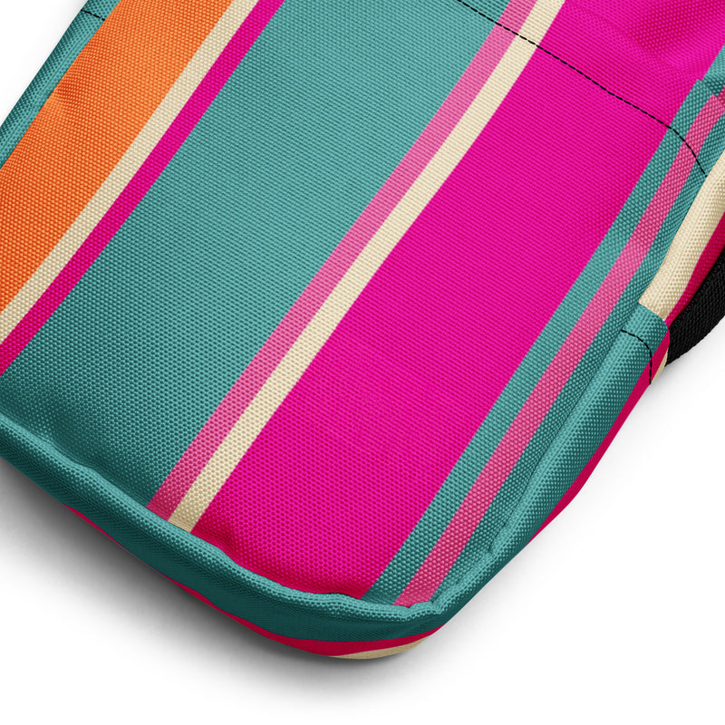 Utility crossbody bag, Mexican color stripes