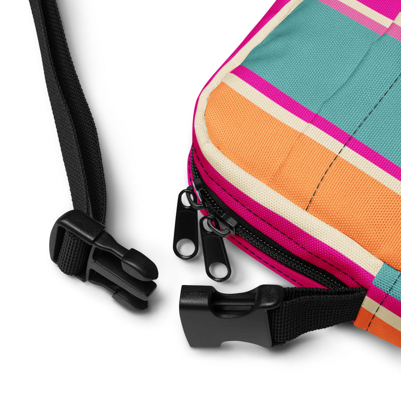 Utility crossbody bag, Mexican color stripes