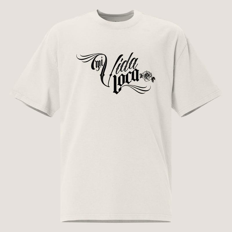 Camiseta oversize desteñida Mi Vida Loca