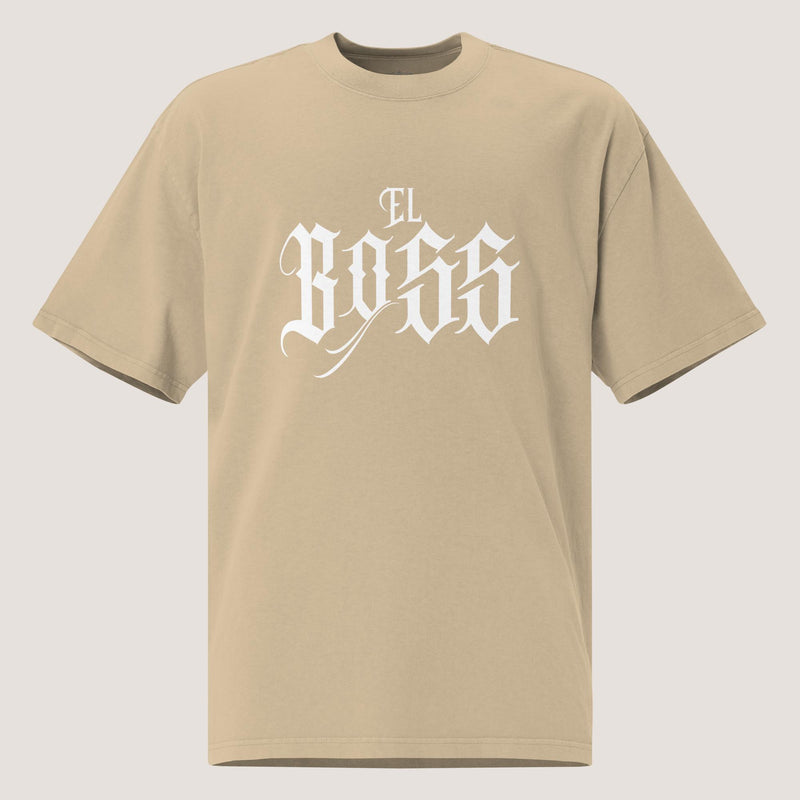 Camiseta oversize descolorida El Boss