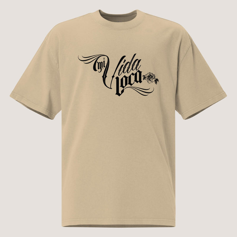 Camiseta oversize desteñida Mi Vida Loca