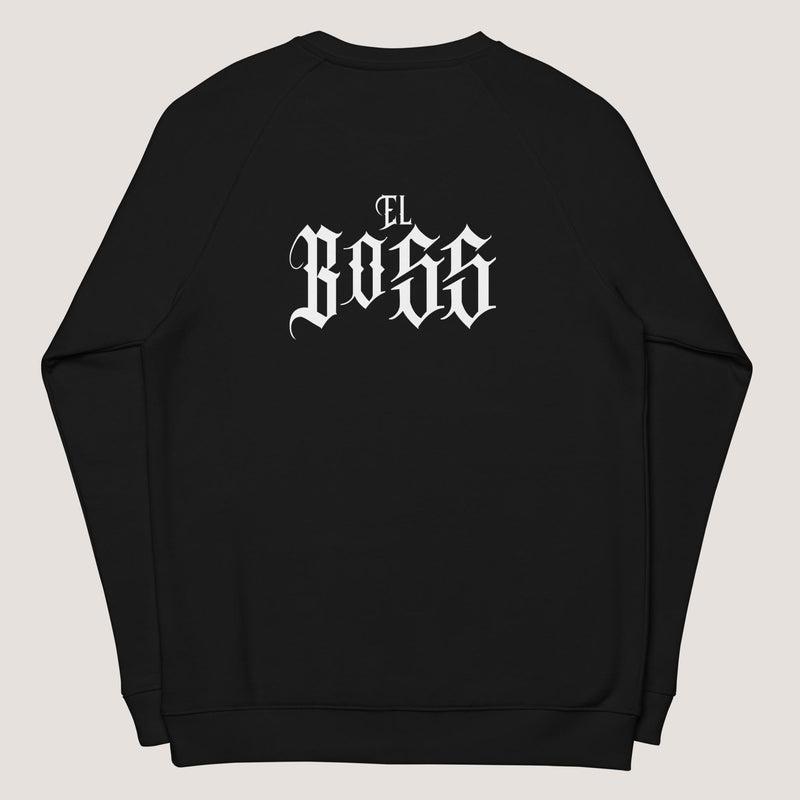 El Boss Unisex organic raglan sweatshirt