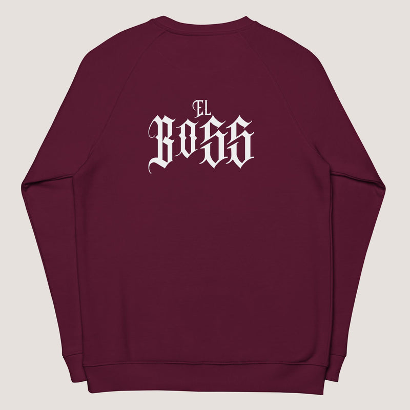 El Boss Unisex organic raglan sweatshirt